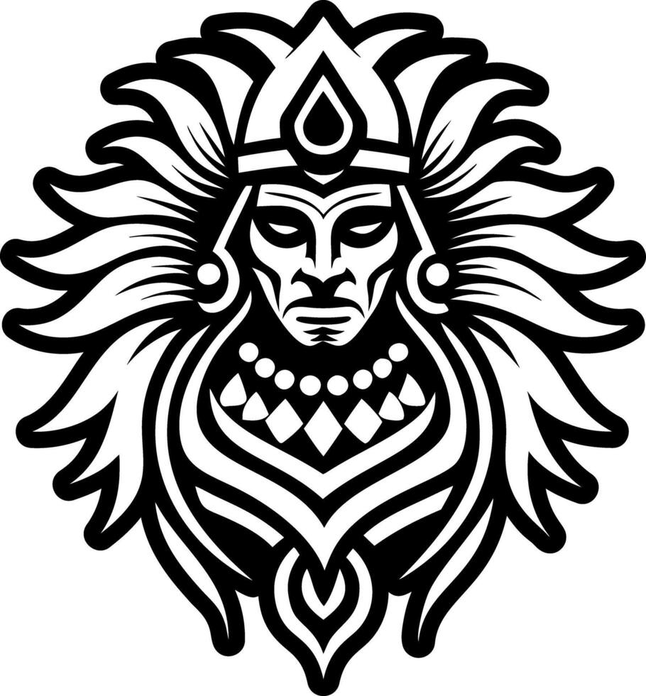 A filled style icon of cherokee idol tattoo vector