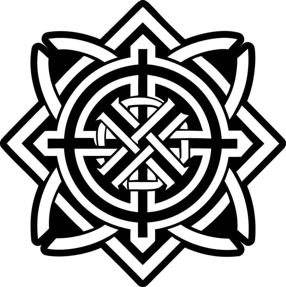 A solid style icon of mokosh symbol vector