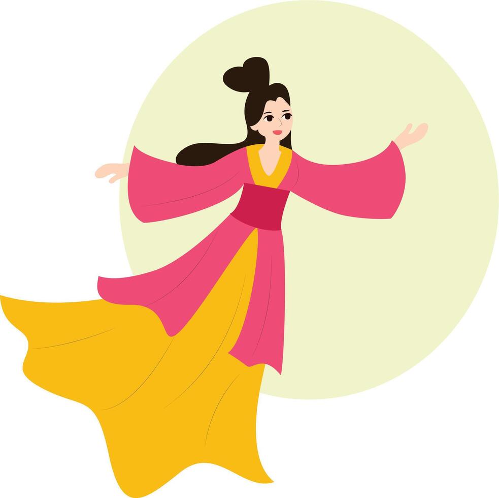Mid Autumn festival, Chang e Moon Goddess Mid-Autumn Festival vector