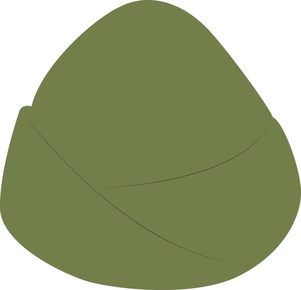 Dragon Boat, Food Zongzi, Green Leaf Wrapped Food Illustration. vector