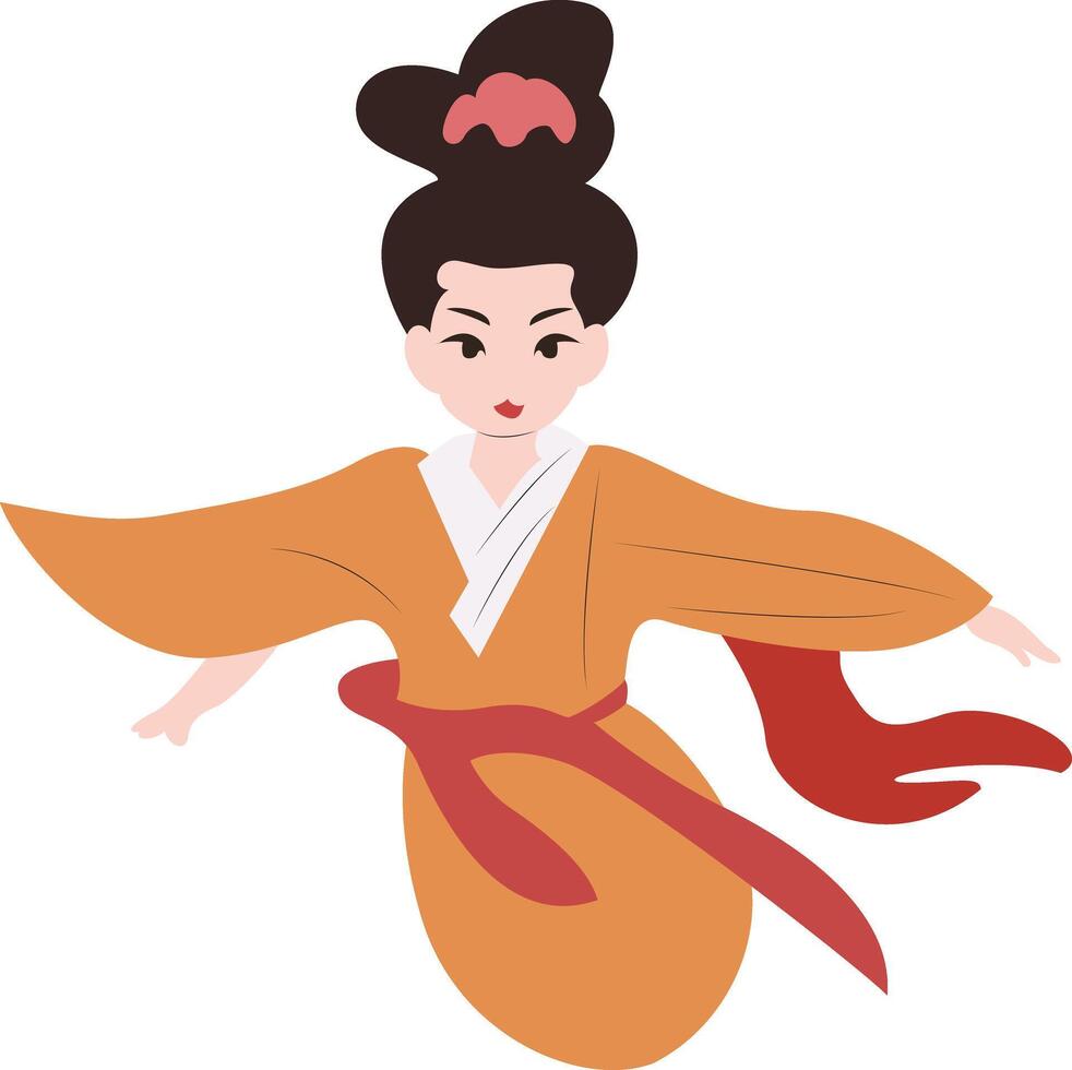 Mid Autumn festival, Chang'e Flying Moon Goddess Cartoon vector