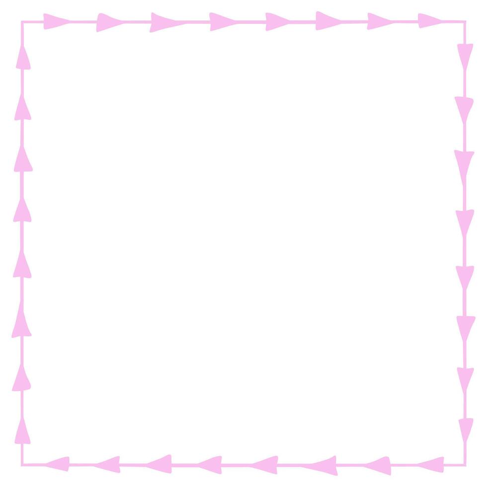 Light Pink Arrow Border for Photo Framing and Creative Layouts vector