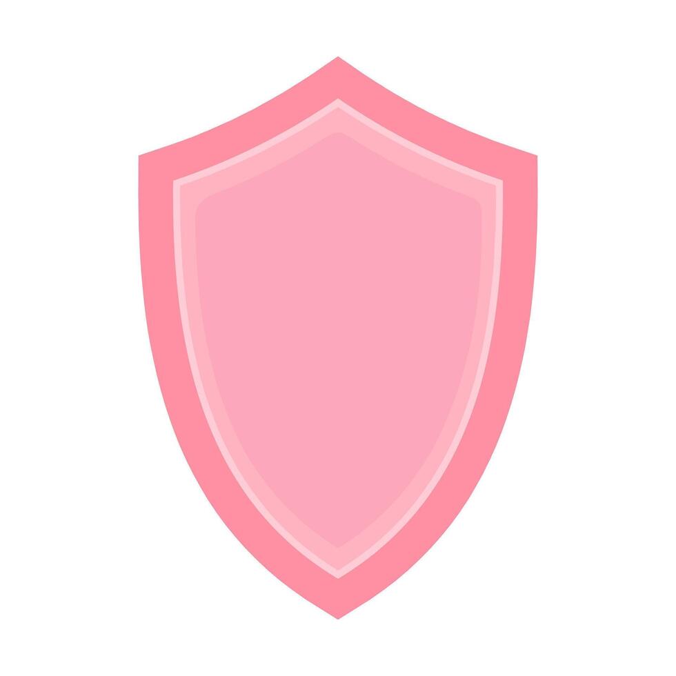 Pink Shield for Protection and Security in Modern Design vector