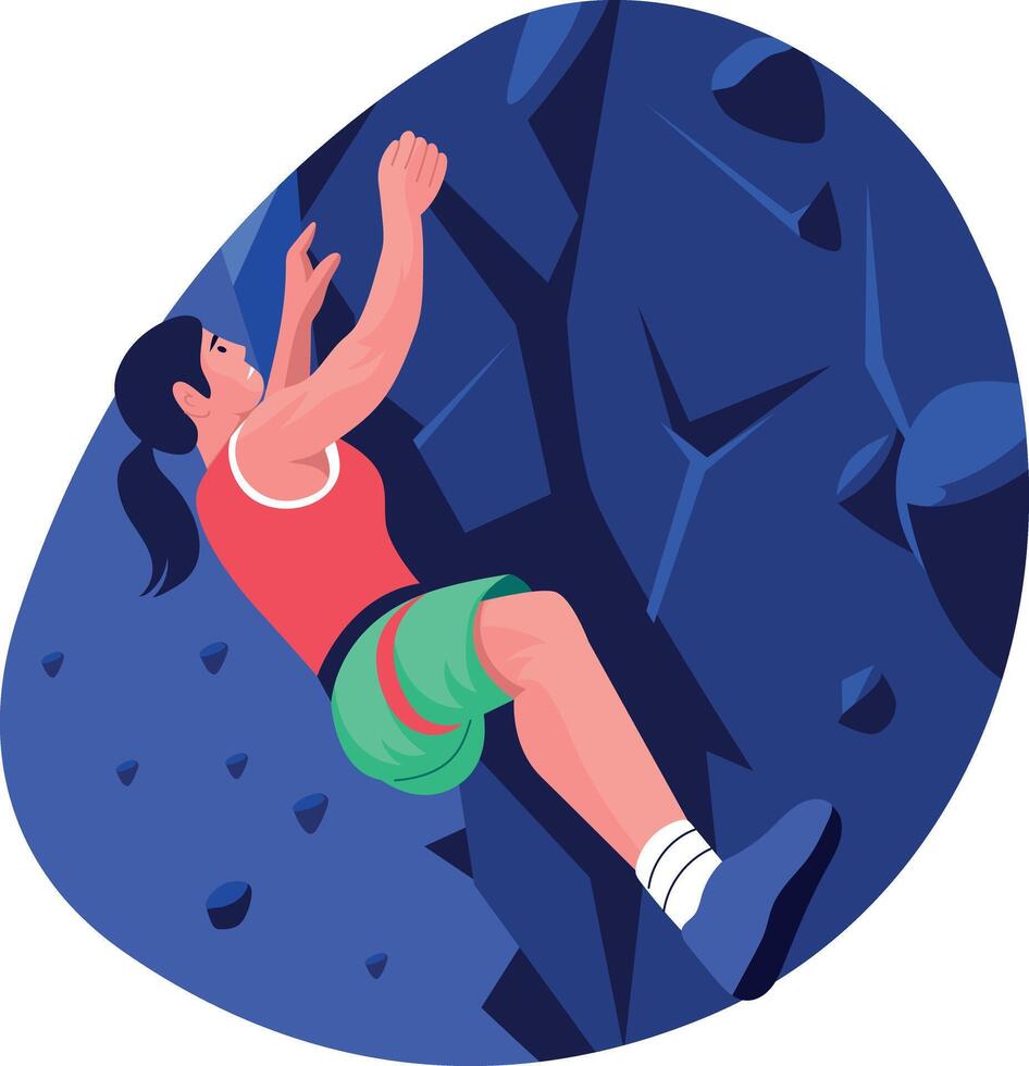 A flat style illustration depicting hard challenge vector