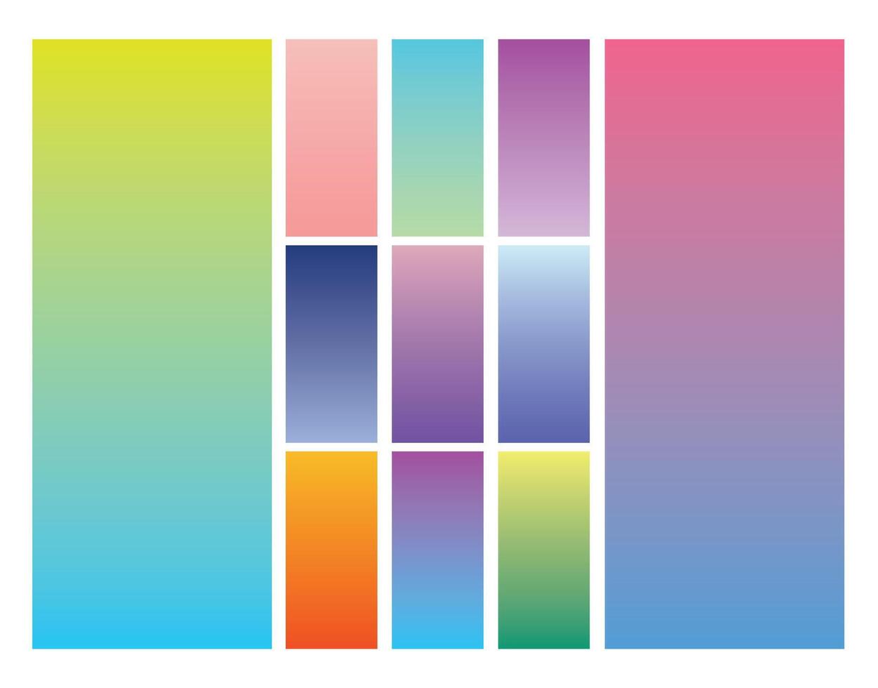 Mesmerizing Gradient Palette Perfect for Digital and Print vector