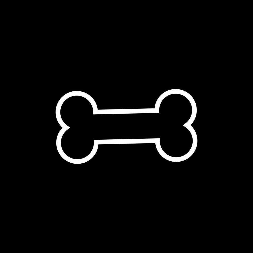 Minimalist Dog Bone Icon. Pet Essentials vector