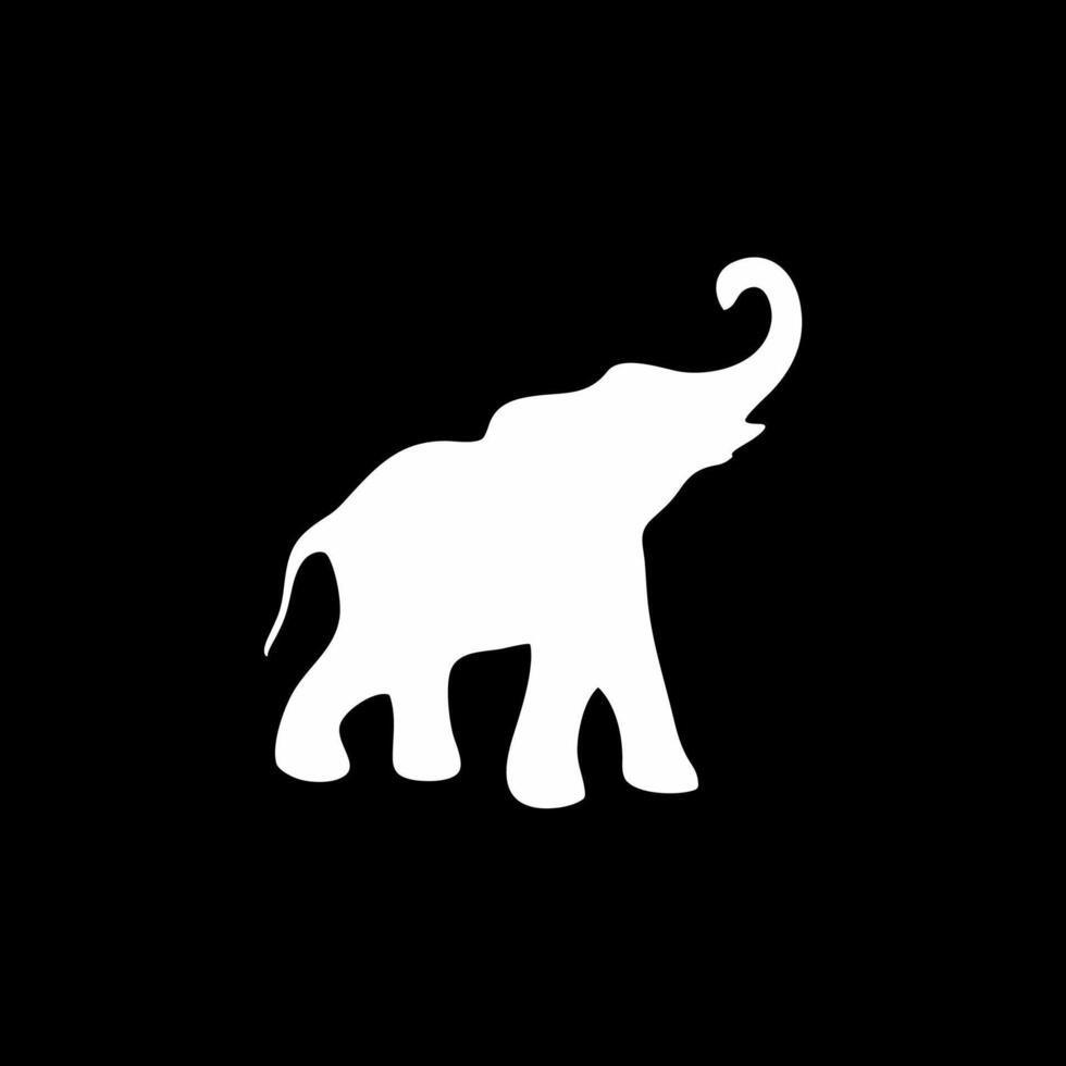 Minimalist Elephant Silhouette Logo vector