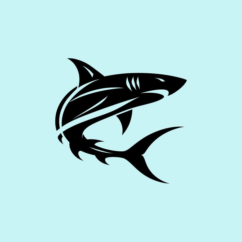 Tribal Shark Tattoo Design vector