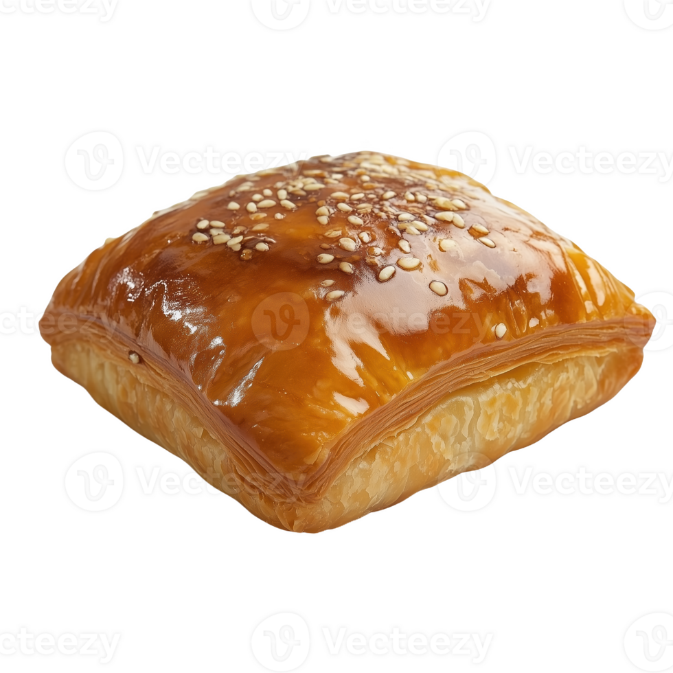 Isolated Kazakh sweet pastry showcasing layers and sesame garnish png