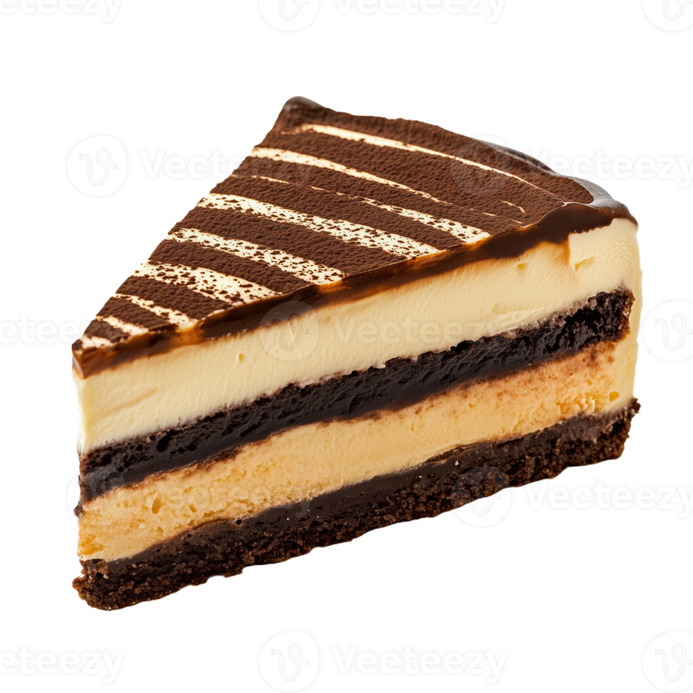 Rich layers of Hungarian dobos torte displayed on a white plate for dessert enthusiasts png