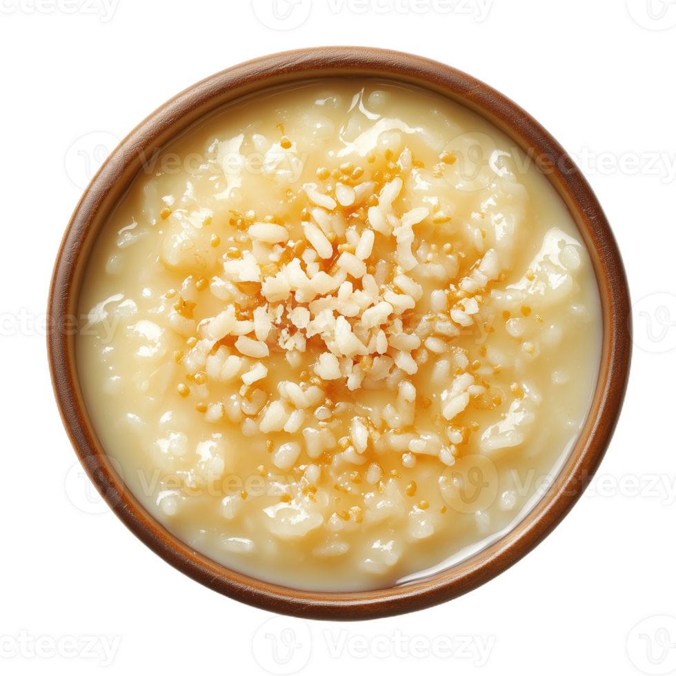 Isolated Tibetan honey rice pudding served in a traditional bowl png