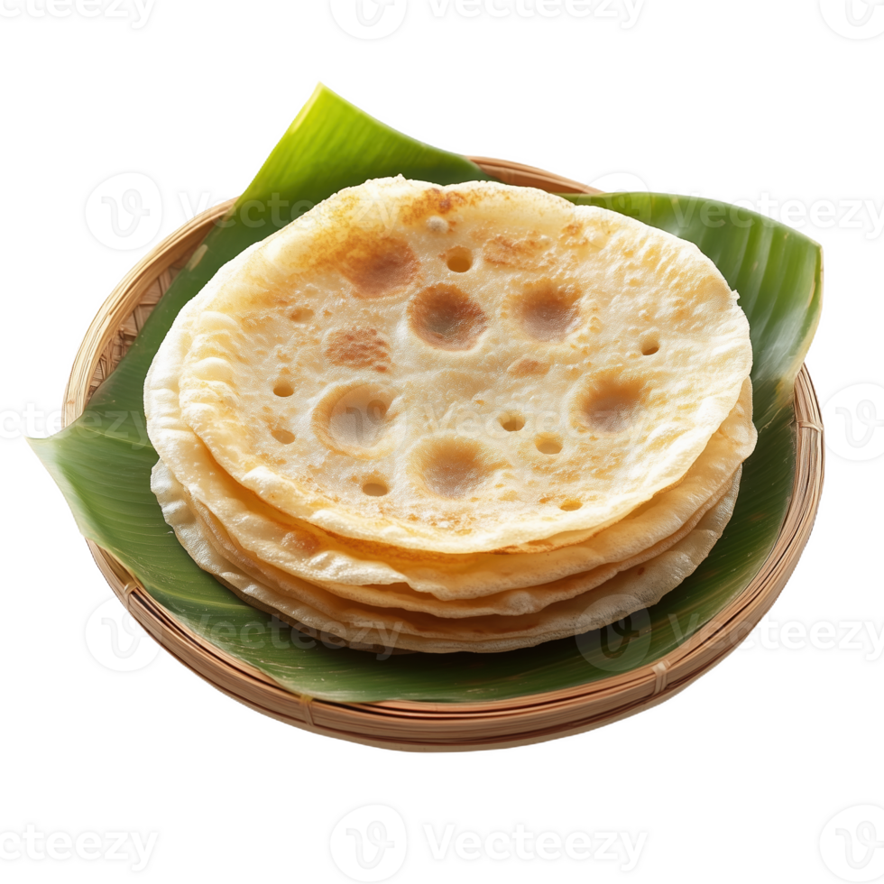 Delicious Sri Lankan wattalappam served on a banana leaf platter png