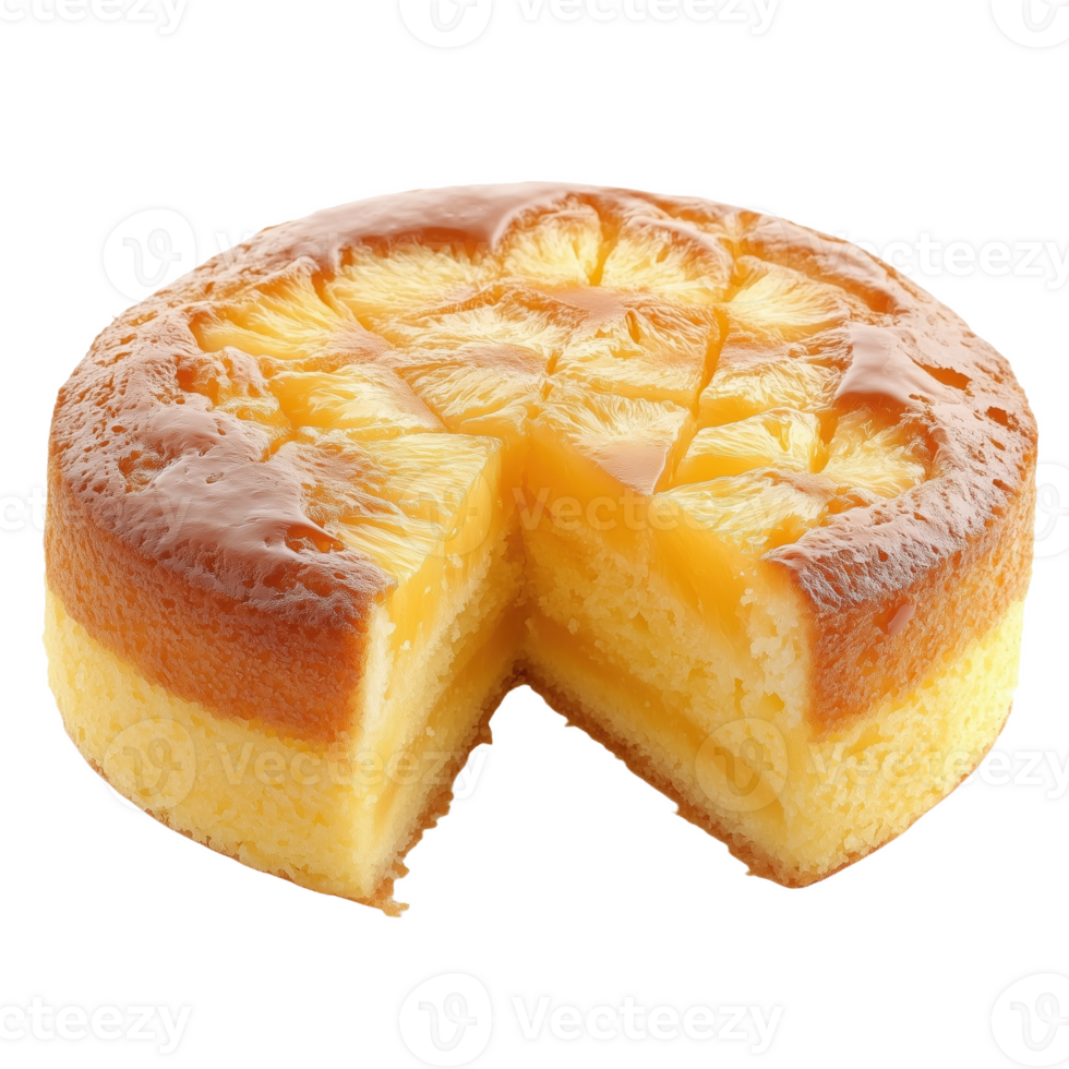 Delicious Taiwanese pineapple cake served on a white plate with slice removed png