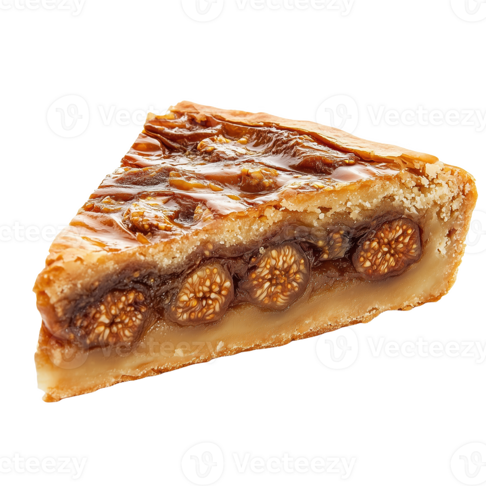 Delicious isolated Palestinian fig cake with rich filling and golden crust png