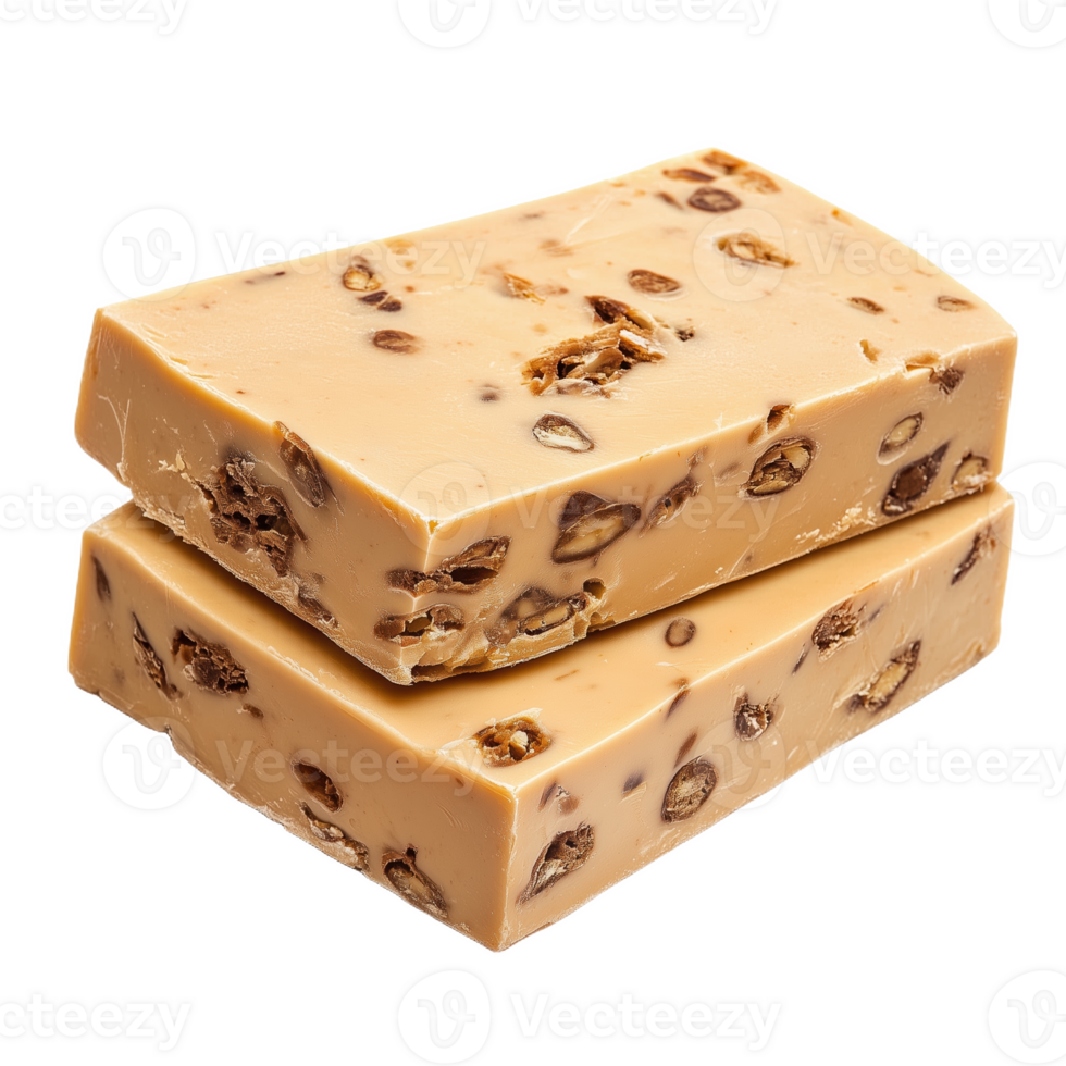 Delight in traditional Spanish turron made with almonds and honey for any occasion png