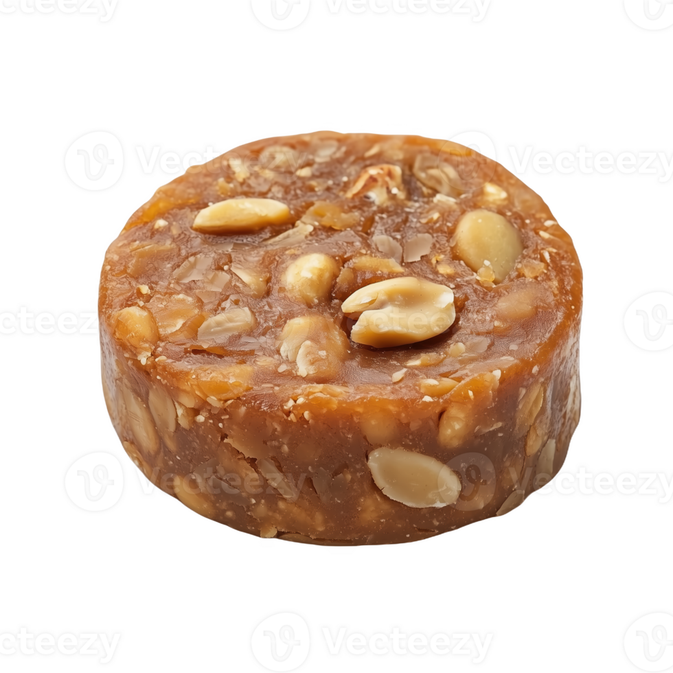 Omani halwa dessert with nuts showcased in a detailed and realistic manner png