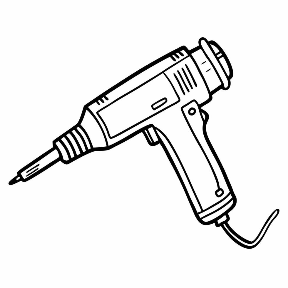 Illustration of a Handheld Electric Drill Tool for DIY Projects vector