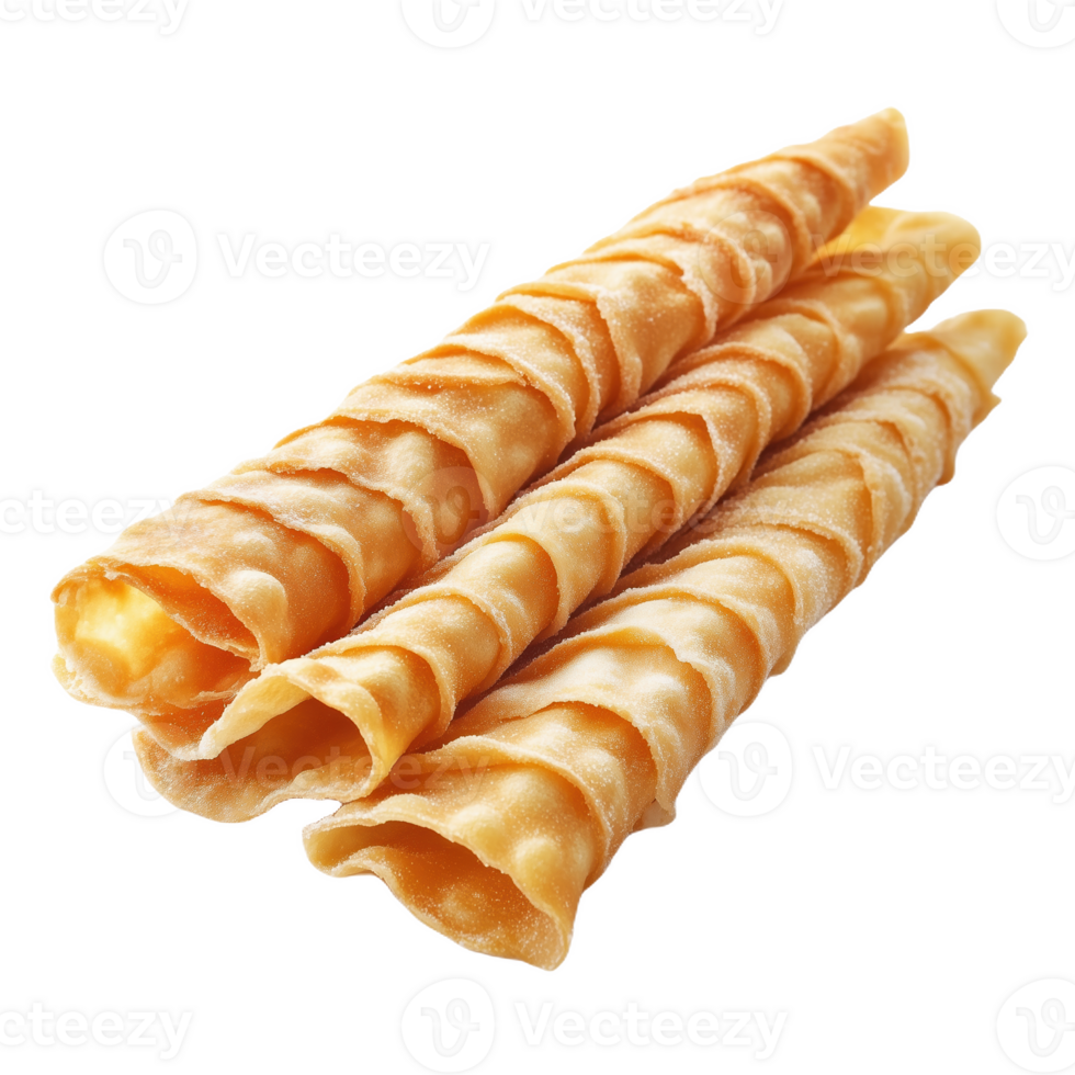Hyper realistic Scandinavian krumkake showcasing intricate design and crisp texture png
