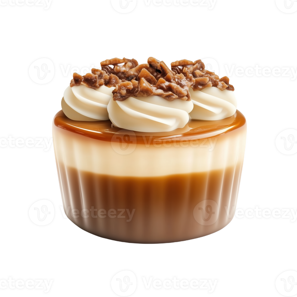 Isolated Estonian kama dish with layers of cream and nuts displayed artistically png