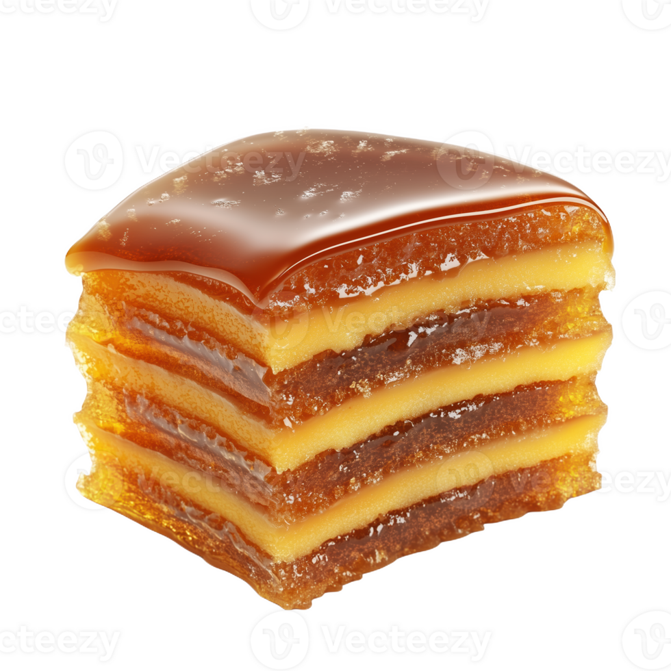 Enjoying traditional Czech medovnik honey dessert with layers of flavor and sweetness png