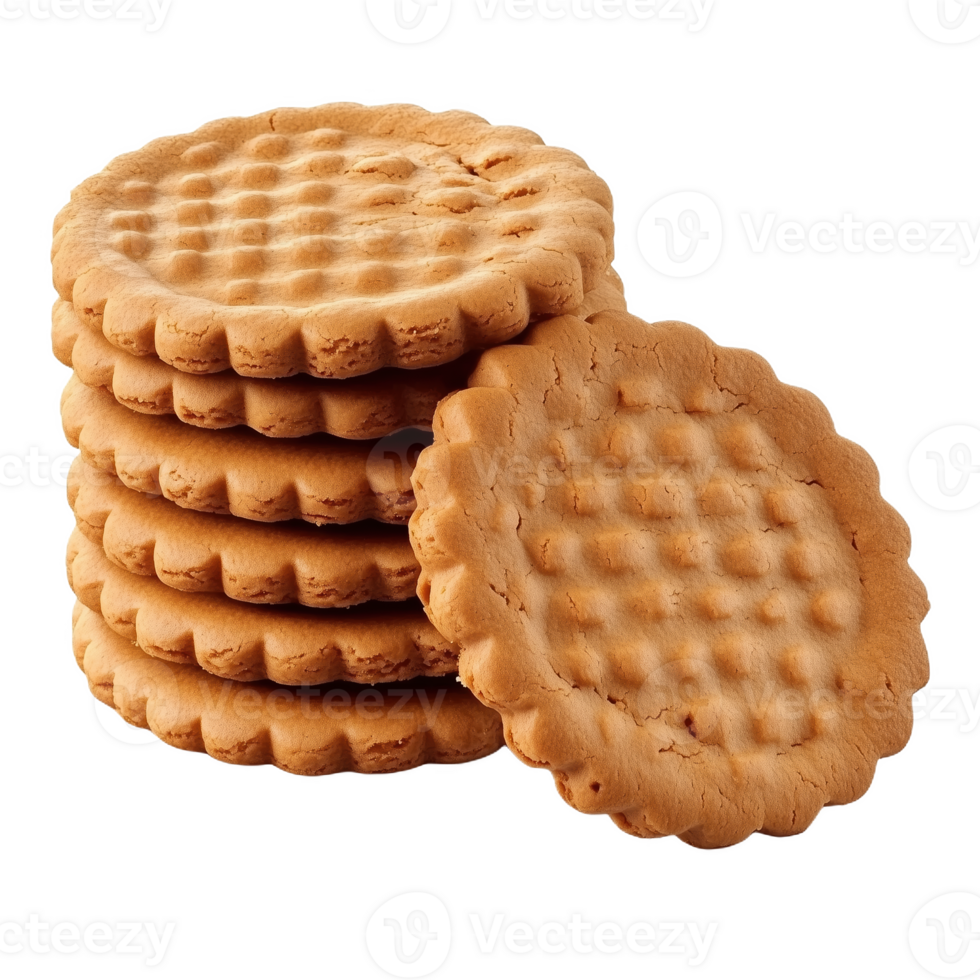 Isolated stack of Belgian speculoos cookies on a plain surface png