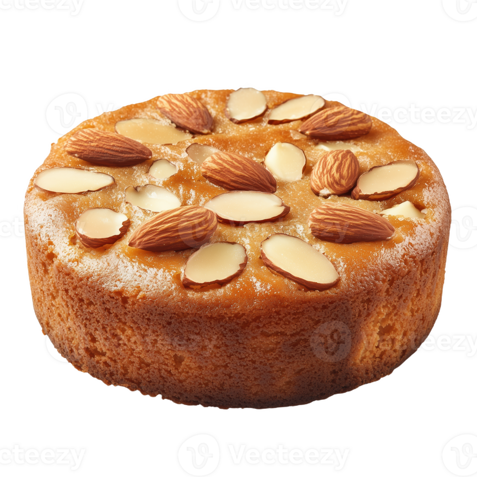 Delicious Liberian almond cake beautifully presented for dessert lovers png