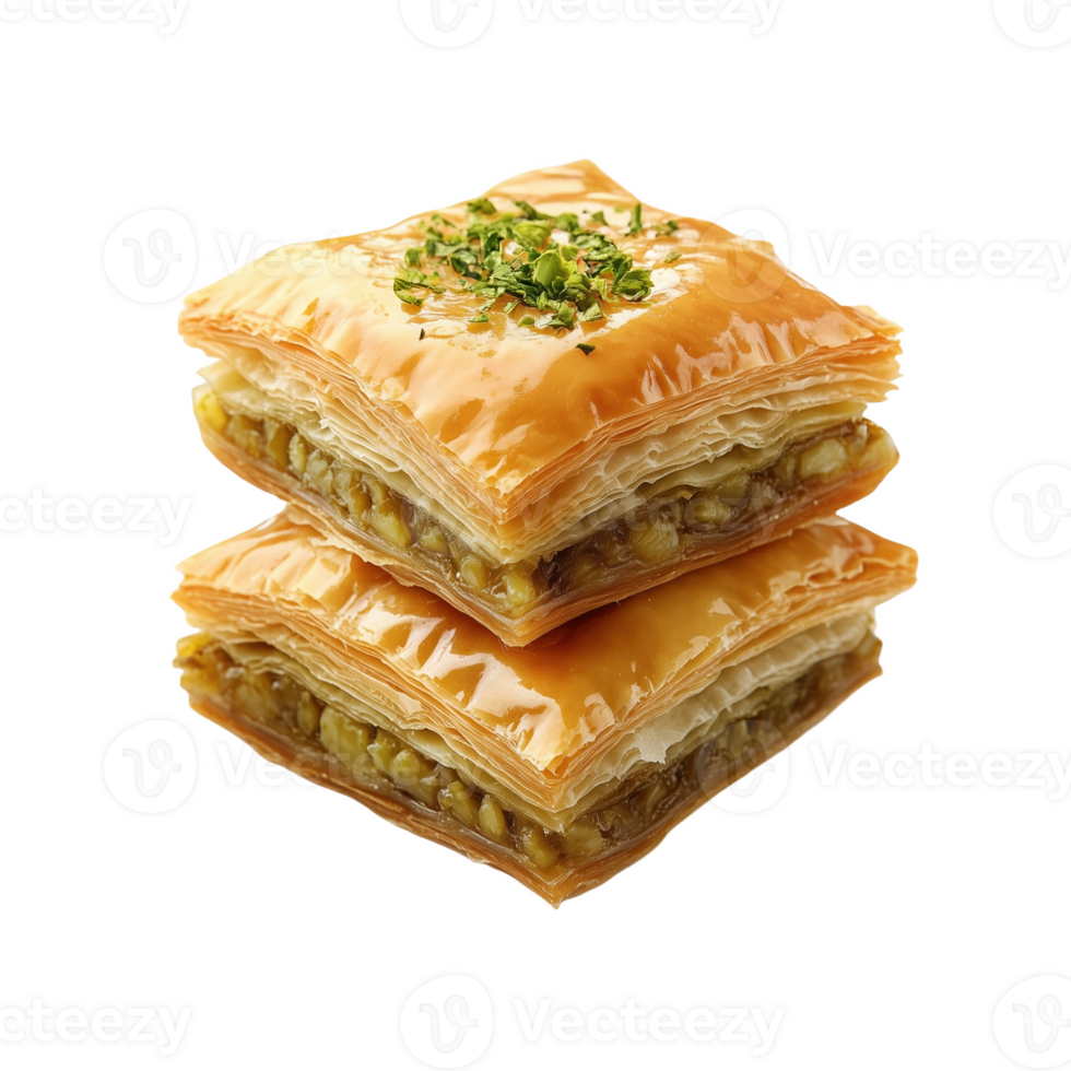 Enjoy delicious Lebanese baklava with layers of flavor and rich sweetness png
