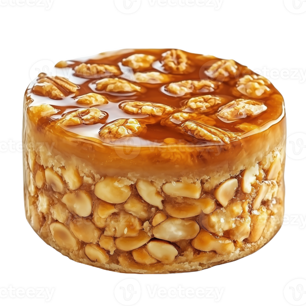 Isolated Uzbek nut and honey dessert on a simple background png
