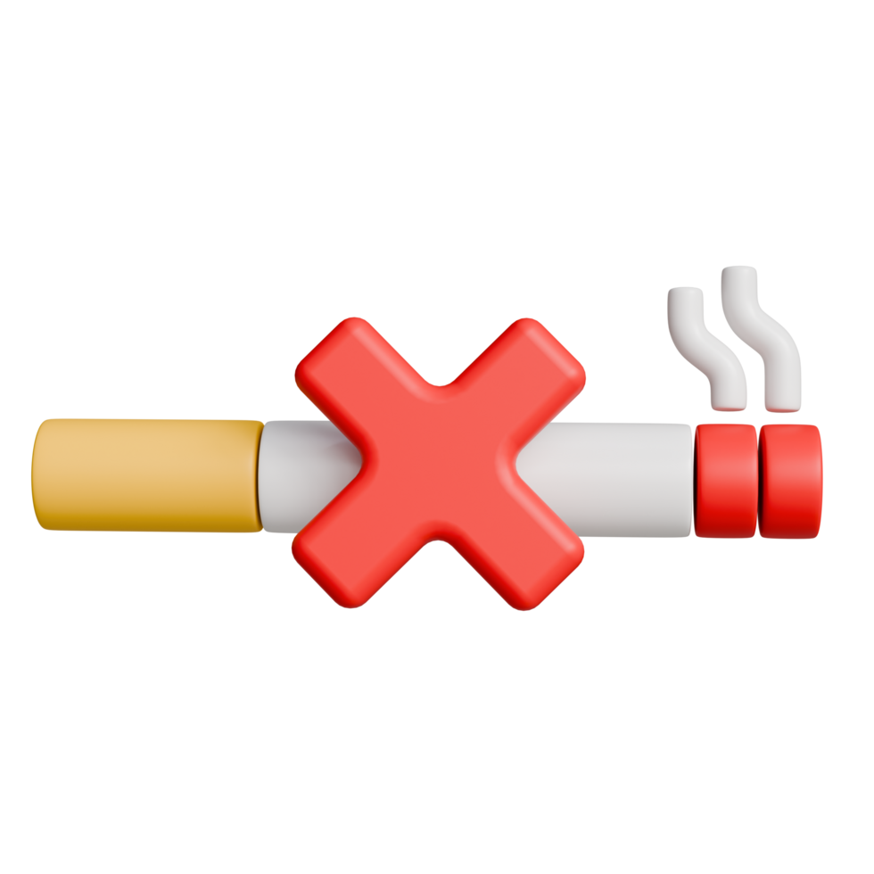 A cigarette with an x sign on it png