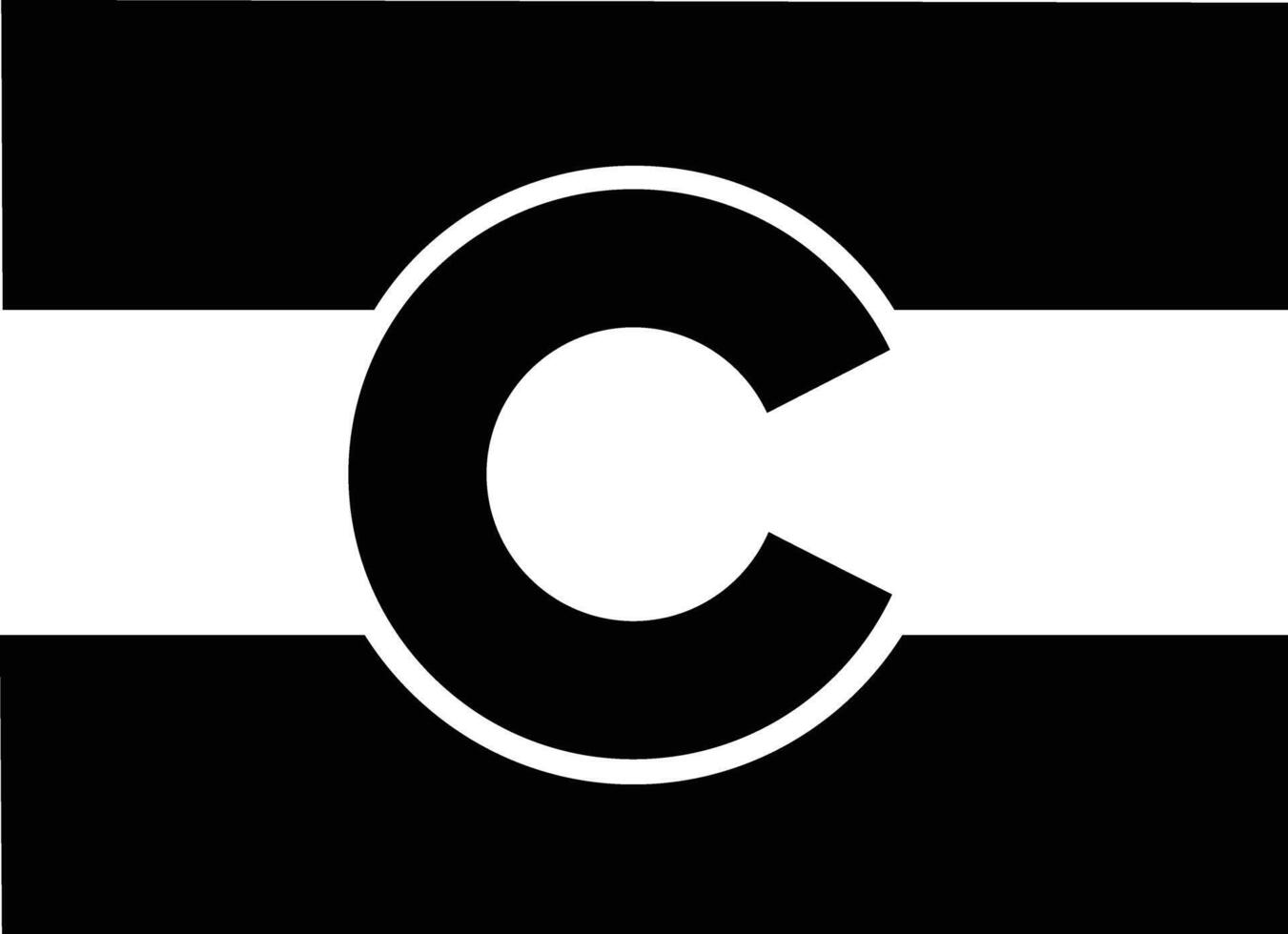 Colorado State Flag Silhouette Design vector