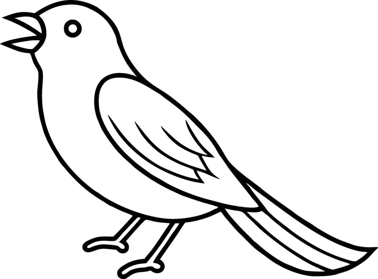 Peaceful Dove Line Art Symbolic Bird Illustration for Prints vector