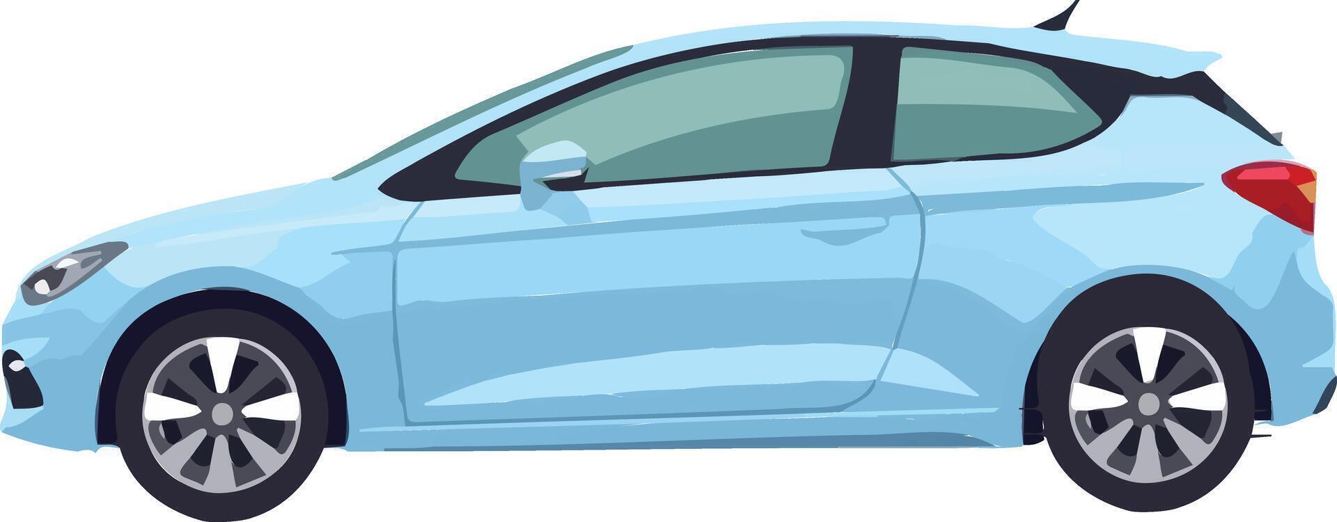 a blue car on a white background vector