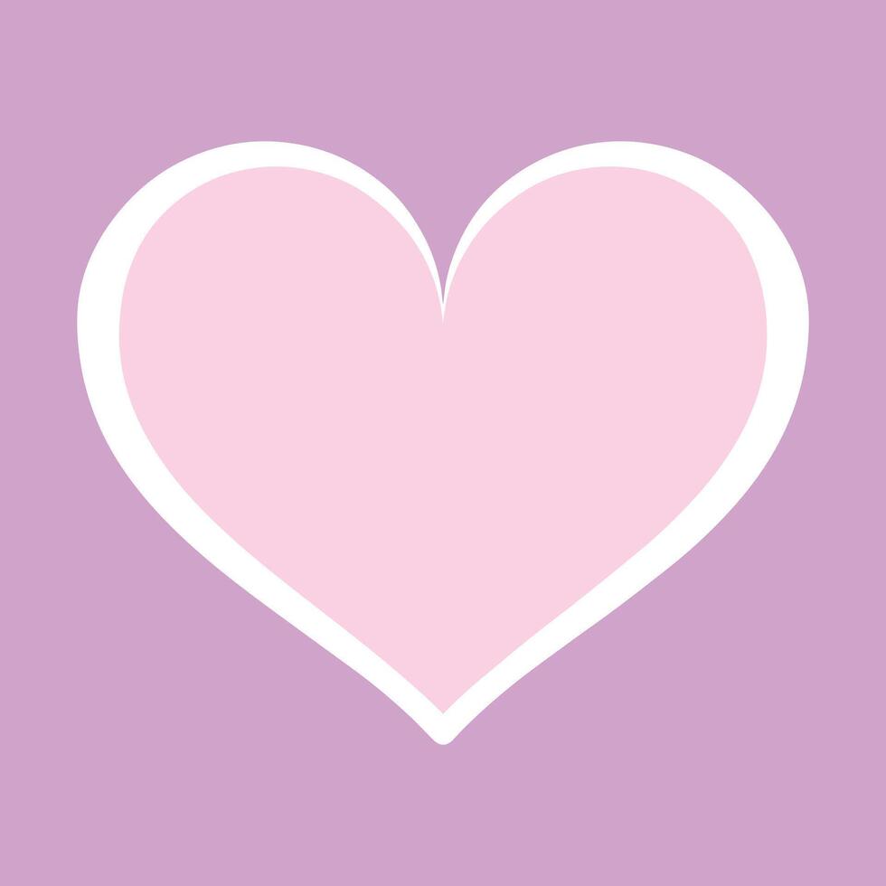 MINIMAL FLAT Pink heart shape frame design vector