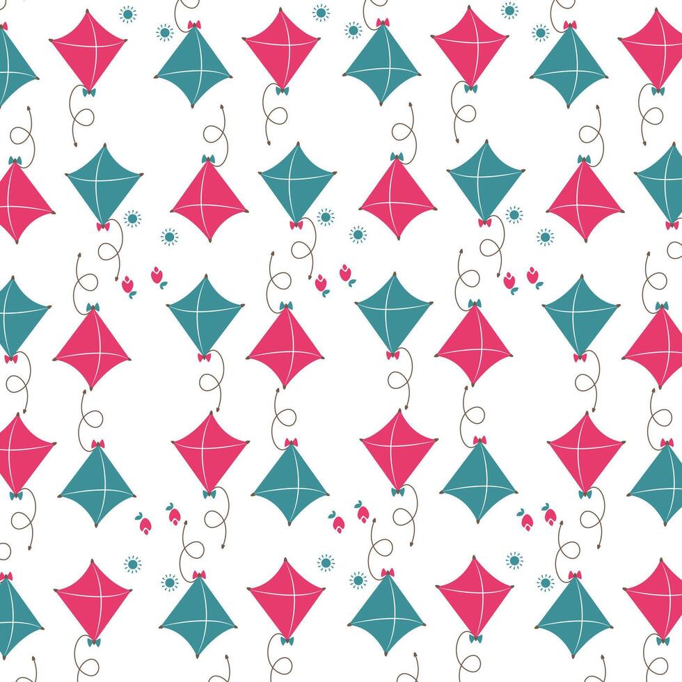 Colorful Kite Pattern Design Art vector