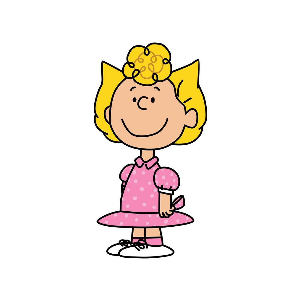 Sally Peanuts Character vector