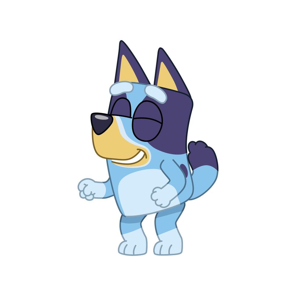 Excited Bluey Dog vector