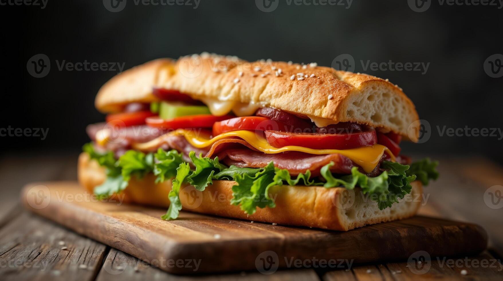 Close-up of a Mouthwatering Sandwich photo