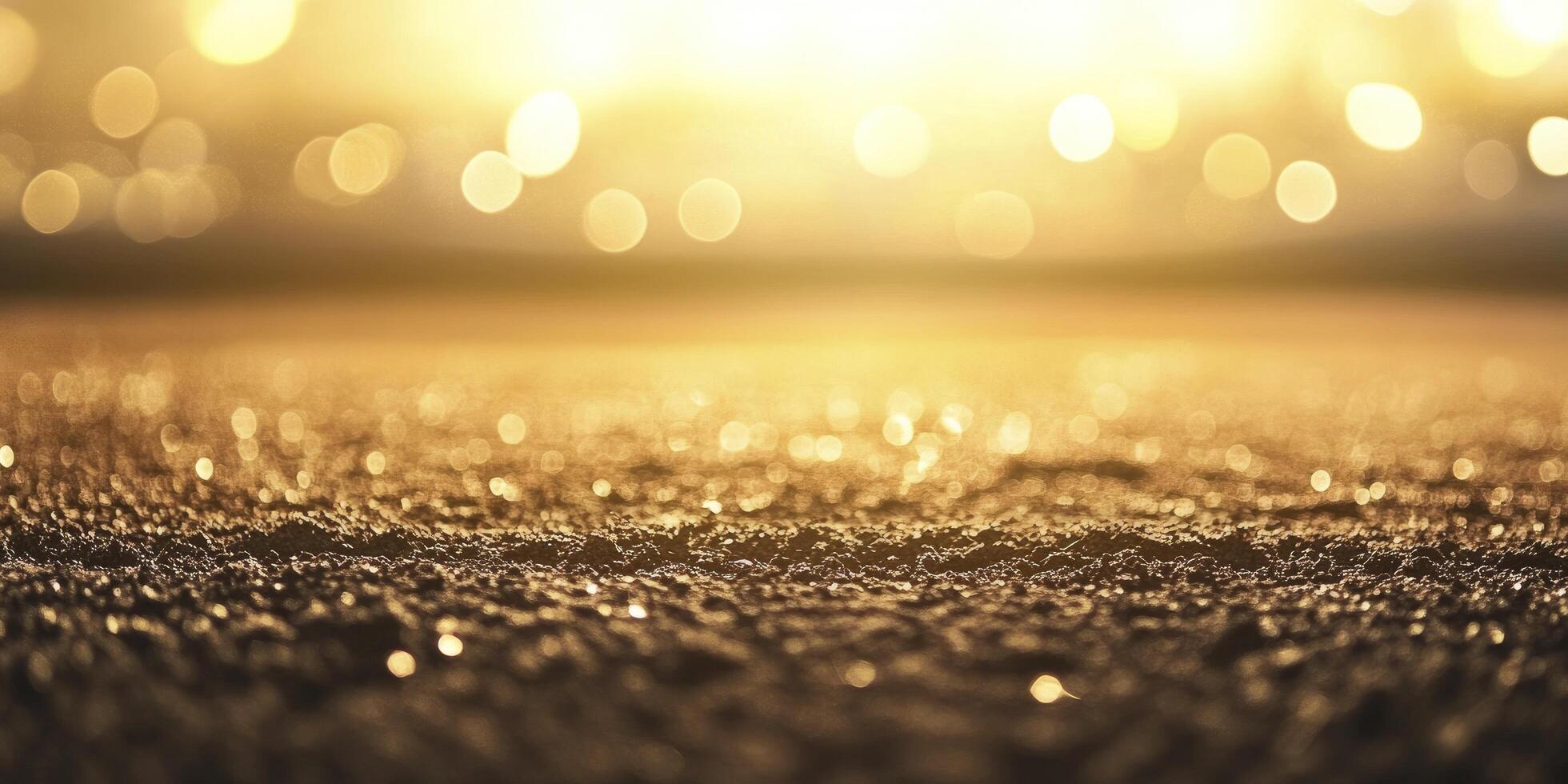 A close up of a soccer field with a bright sun photo