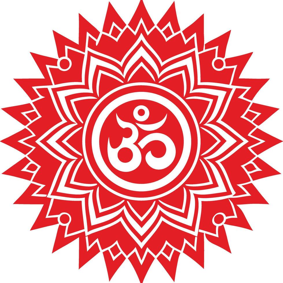 om symbol art vector