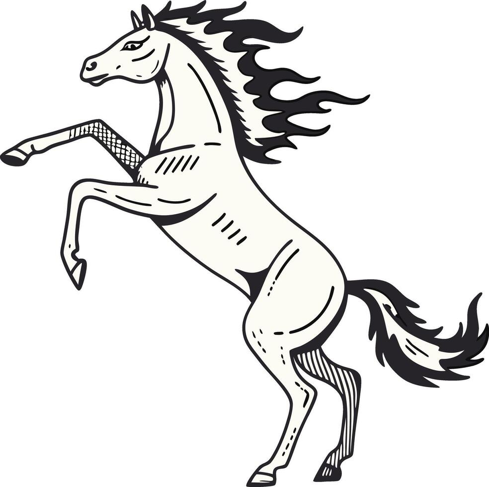 A leaping horse vector