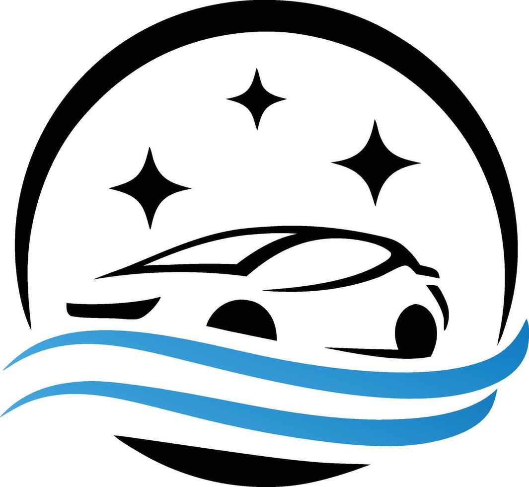 dynamic logo featuring a car. vector