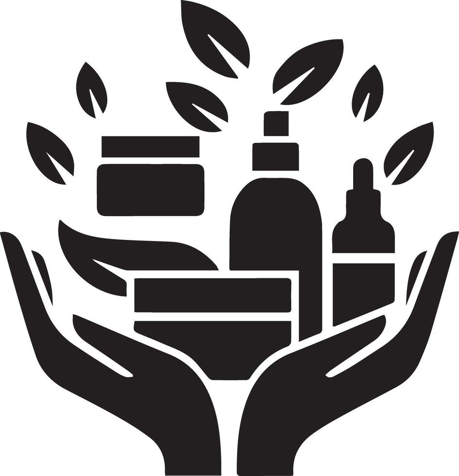 Organic cosmetics icon. Simple illustration of organic cosmetics vector
