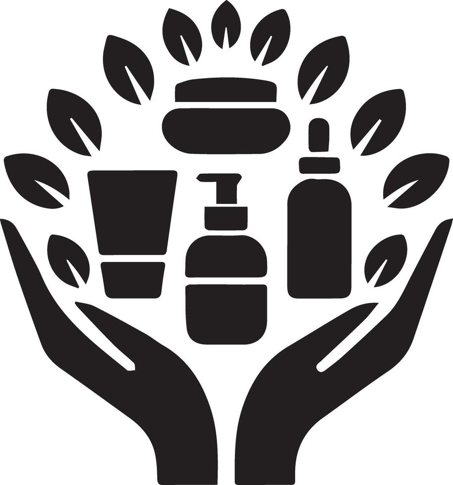 Organic cosmetics icon. Simple illustration of organic cosmetics icon for web vector