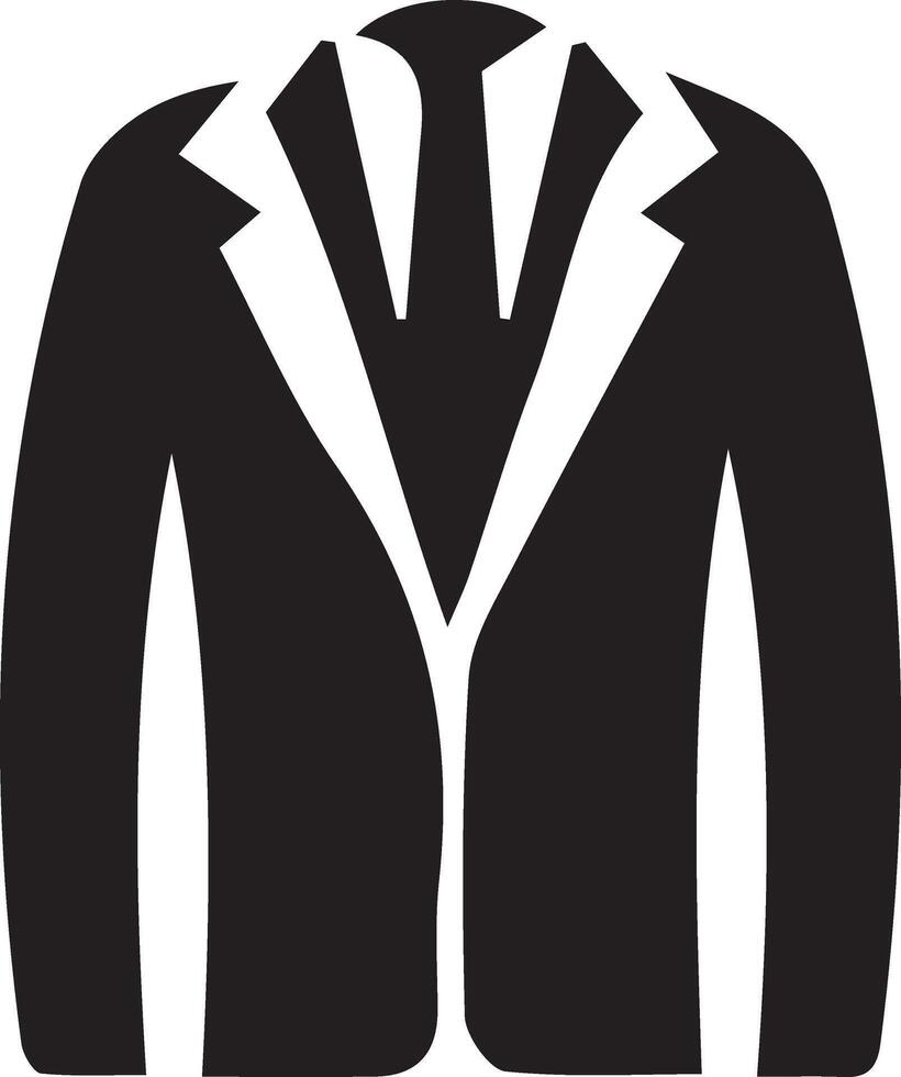 Tuxedo icon male suit symbol for business in flat color glyph pictogram illustration vector