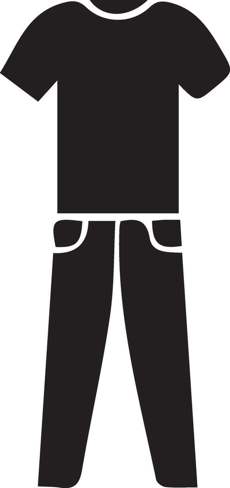 T-shirt and pants icon. Simple illustration of t-shirt and trousers vector