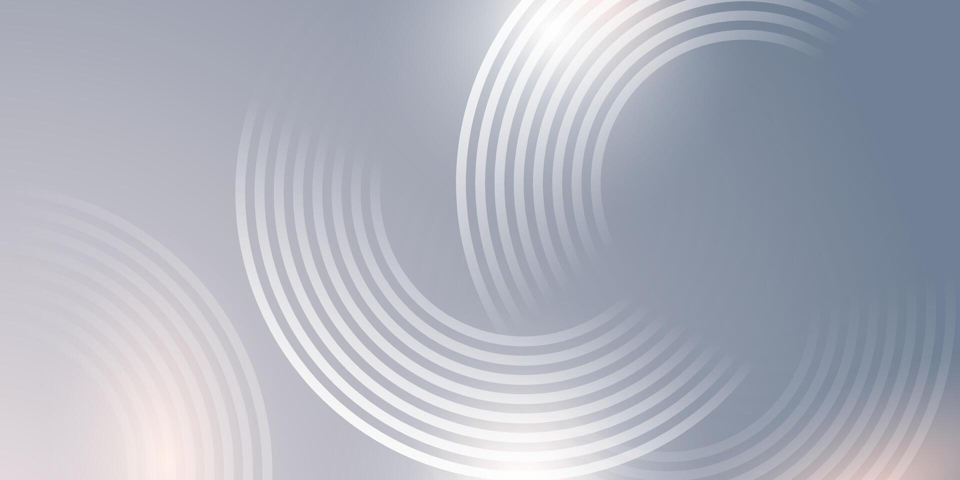Abstract background with silver lines and circles vector