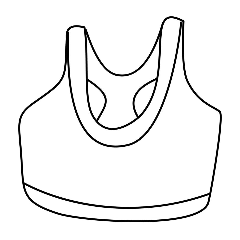 Doodle illustration top sportive. Isolated, on white background vector