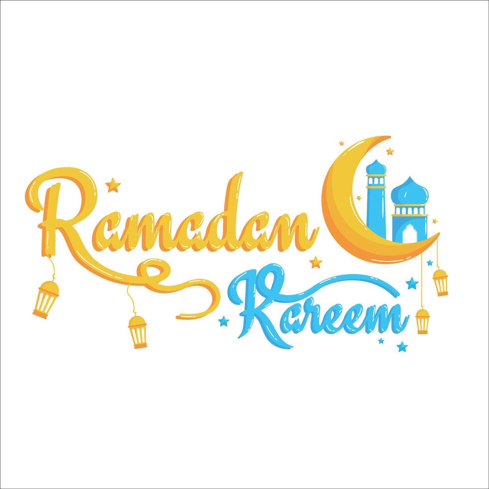Ramadan kareem logo design vector