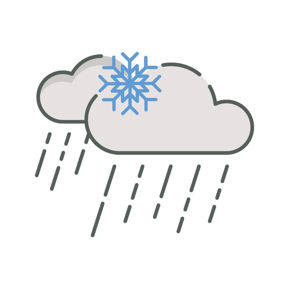 A snowflake is falling from the clouds vector