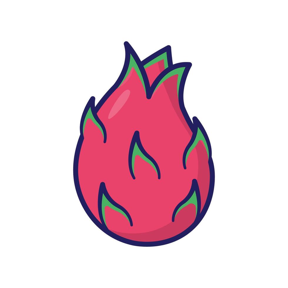 Dragon fruit icon illustration isolated on white background vector